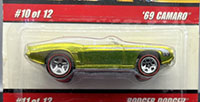 Hot Wheels Classics '69 Camaro Spectraflame Yellow Walgreens 3 pack number 10