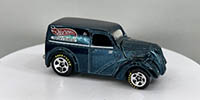 Hot Wheels Classics Anglia Panel Truck Spectraflame Dark Blue Goodyear Wheels