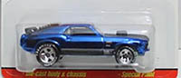 Hot Wheels Classics Mustang Mach 1 Spectraflame Blue 5 Spoke Wheels